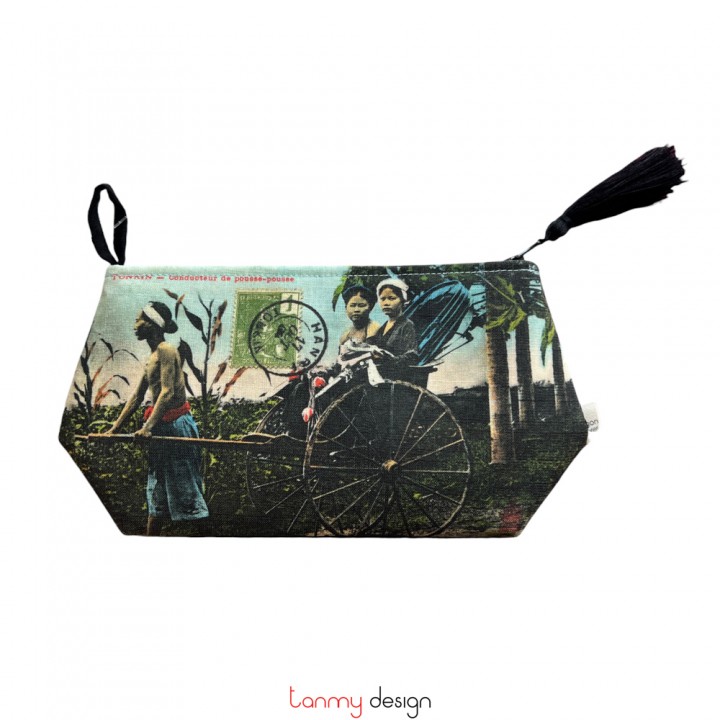 Túi đựng mỹ phẩm phong cách cổ S 20cm x 13cm